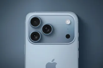 iphone 17 blue mockup